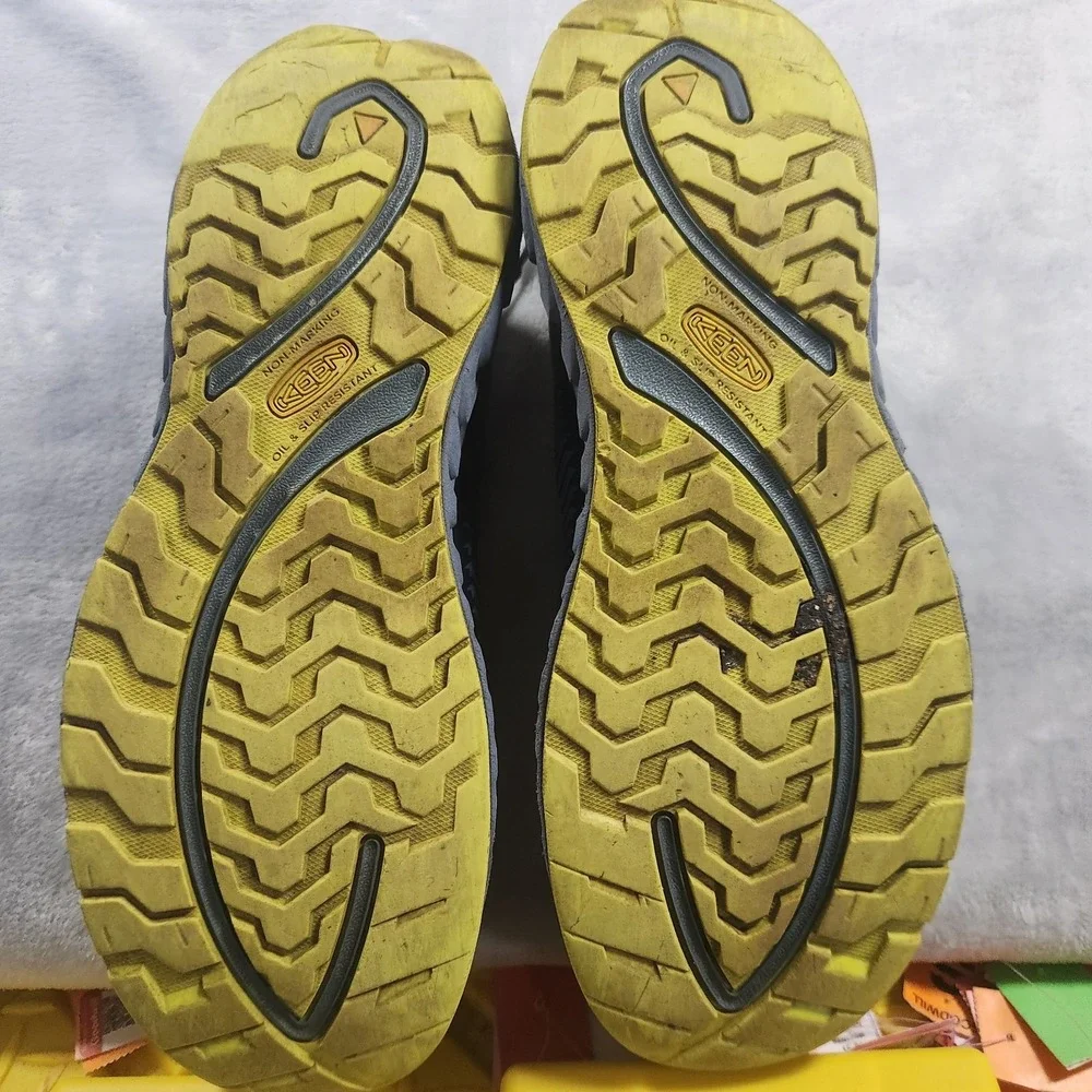 KEEN Utility Men's Arvada Shift Composite Toe Slip on Work Shoes Sz 9.5D‎ Blue